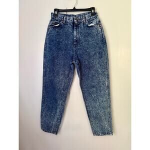 Vintage 80’s Lee Light Acid Wash High Waist Straight Cropped Jeans XSmall 28X28"